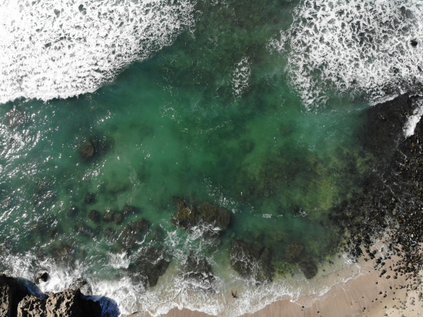 birds eye view of body of water