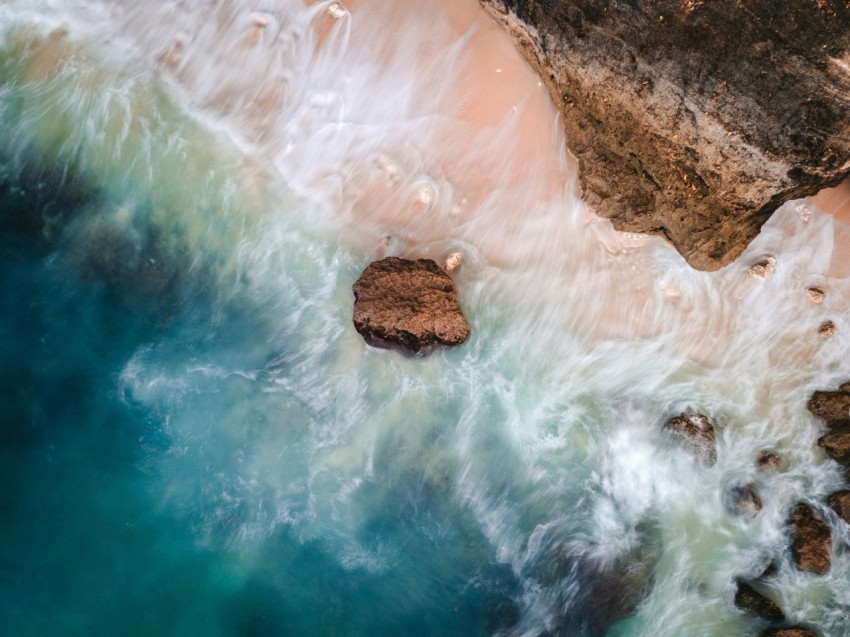 aerial photography of beach W