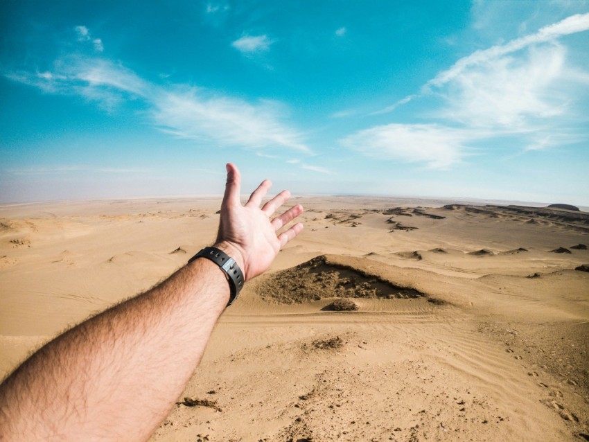 man in desert