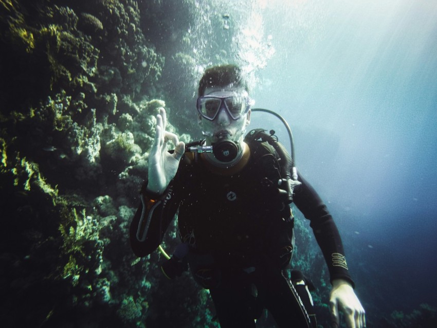 a man wearing scuba gear