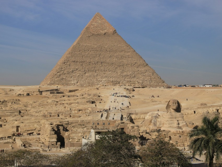 a large pyramid in the middle of a desert