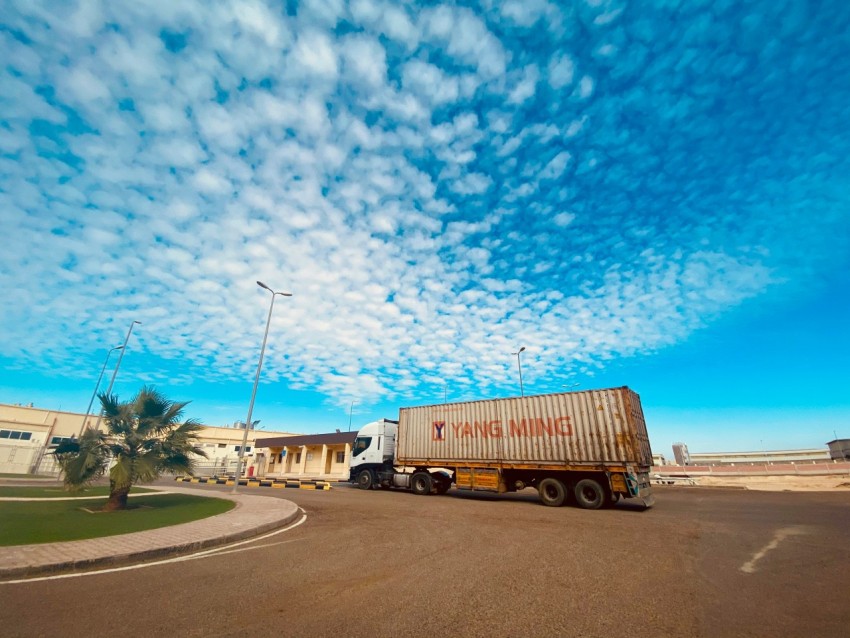 brown intermodal container