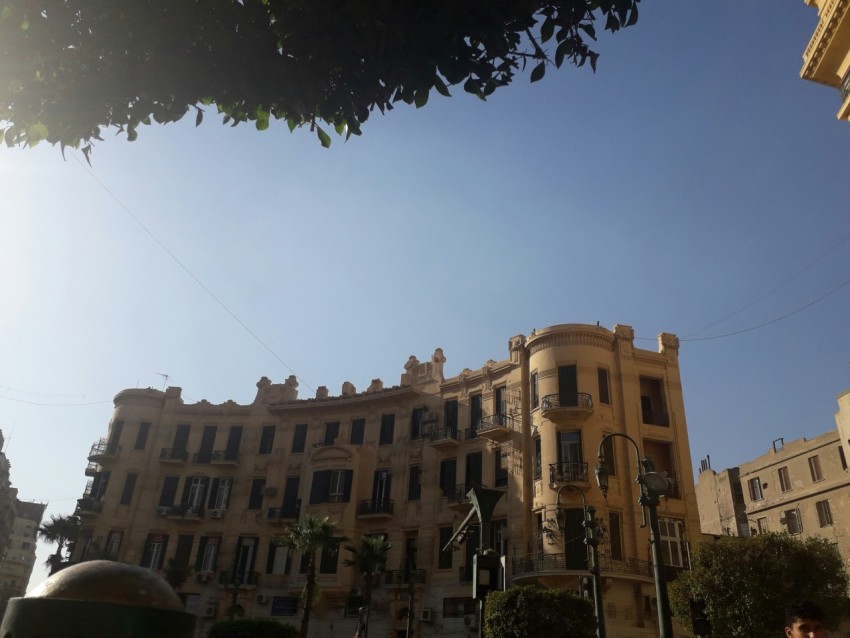 a building with a tree in front of it