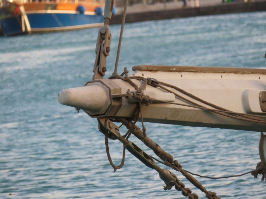 a metal object on a boat