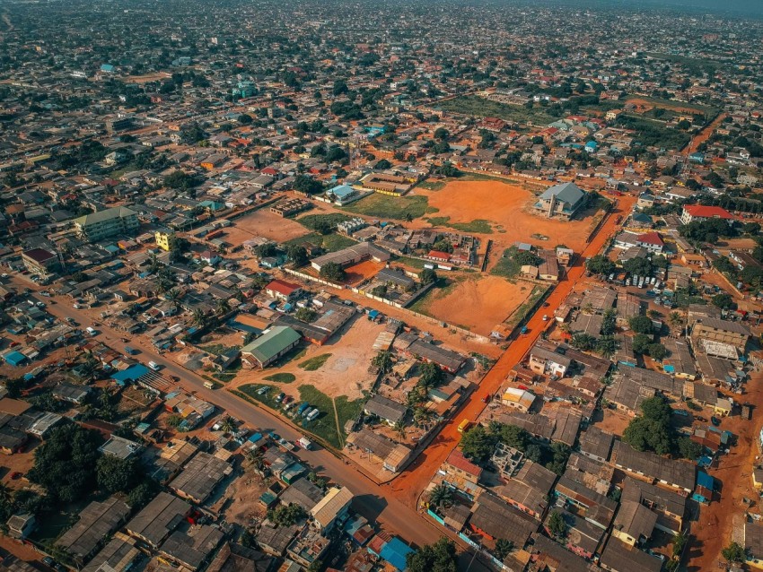 aerial photography of city