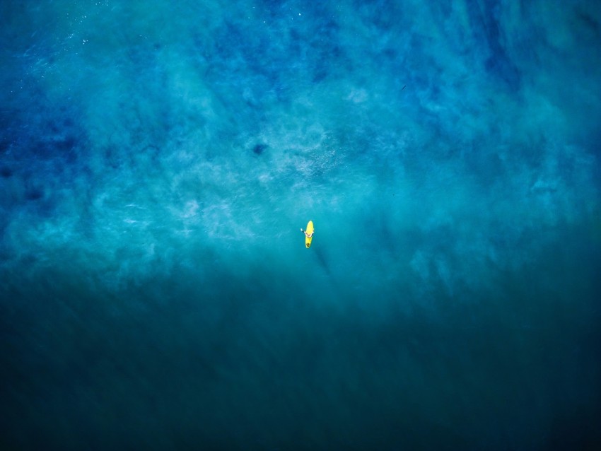 a yellow object in the water