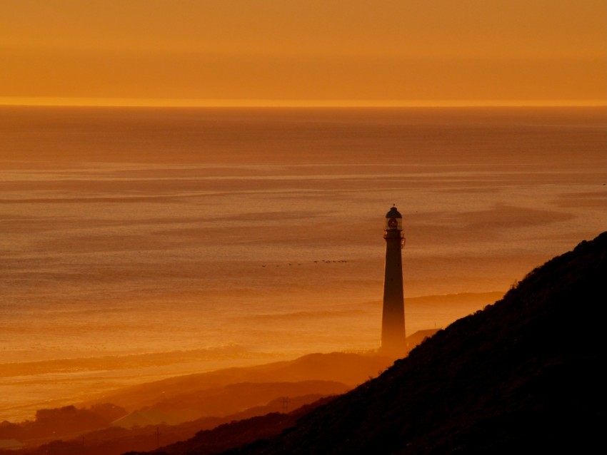 silhouette of lighthouse during sunset ScQj