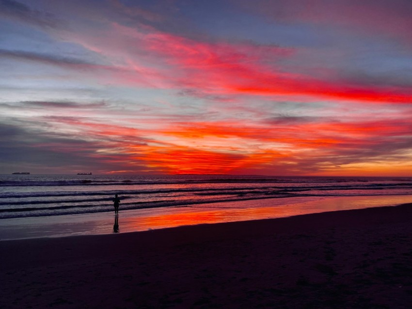 silhouette of people on beach during sunset 1zz8hueW9