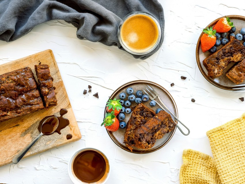 blueberries and meat loaf in plate