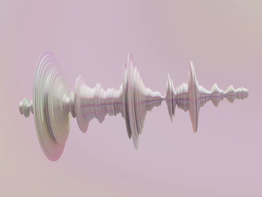 a sound wave is shown in the middle of a pink background uBqd