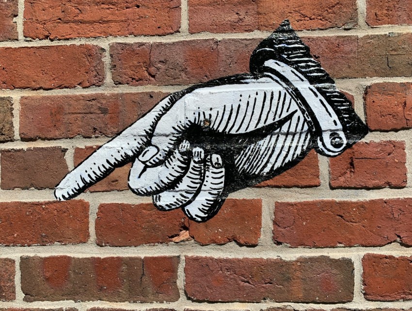 right persons hand graffiti