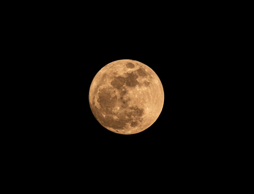 full moon in dark night sky