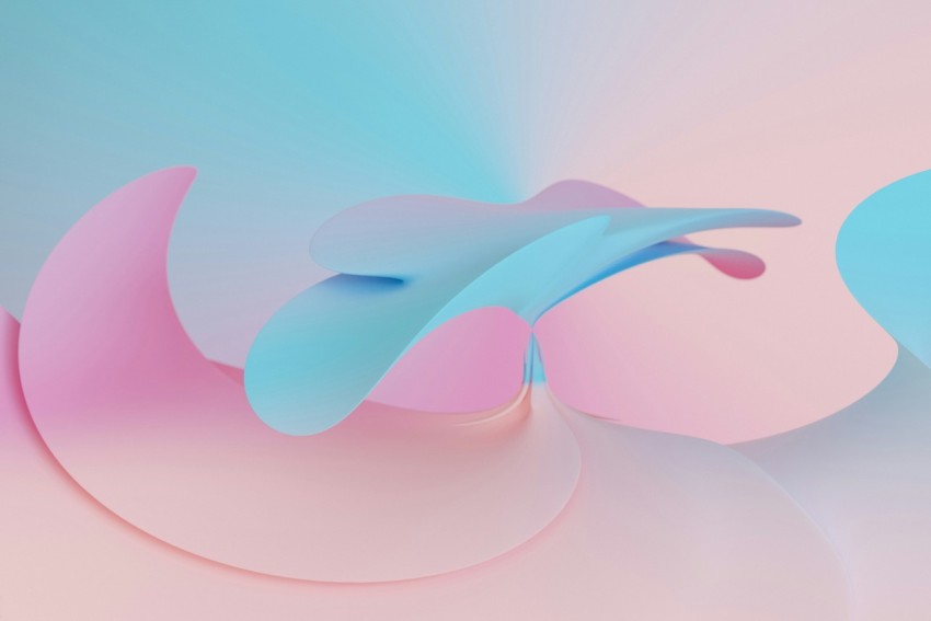 a pink and blue abstract background with curves S3U