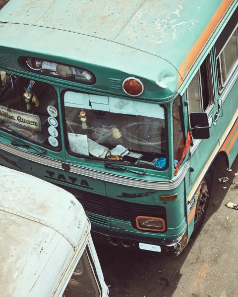 teal and white volkswagen t 2 van