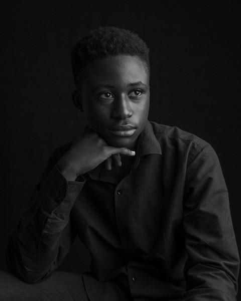 grayscale photo of man in dress shirt