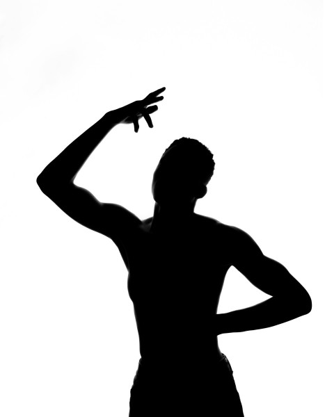 a silhouette of a person