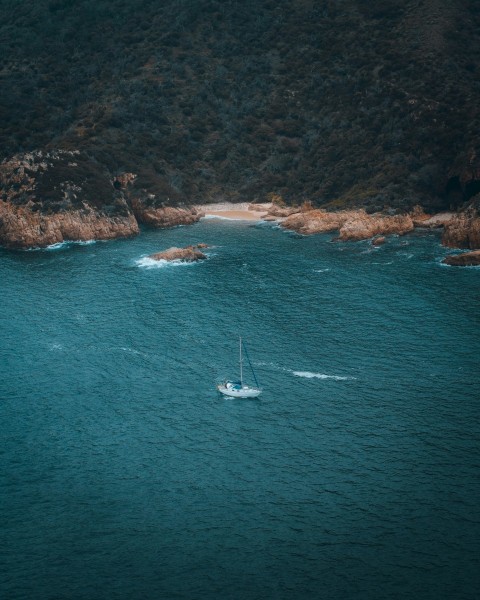 a boat sailing in the sea