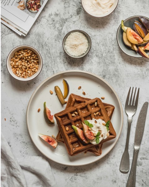 plate of waffles