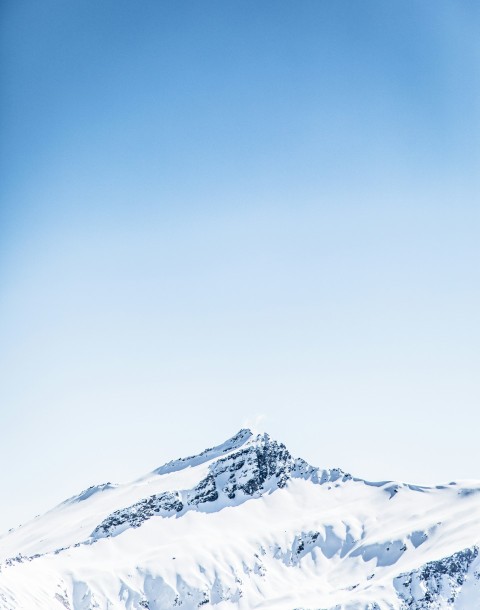 mountain covered with snow