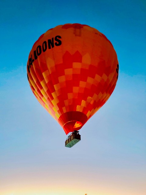 red and yellow hot air balloon