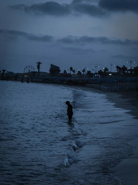 a person standing in the water