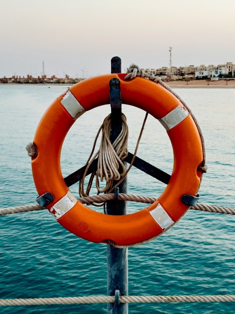 a life preserver on a boat in the water