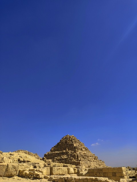 a large pyramid in the middle of a desert