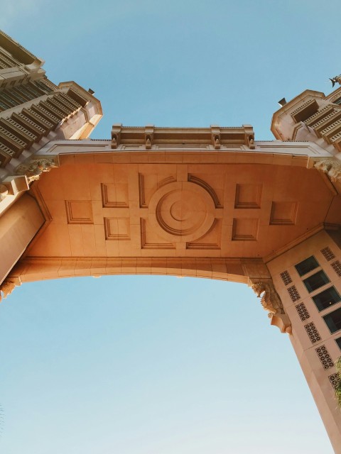 low angle photography of concrete building