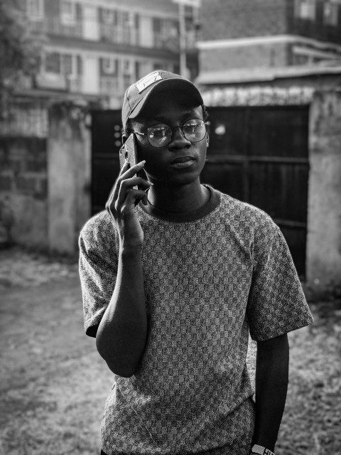 a man talking on a cell phone