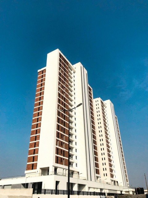 white painted high rise building