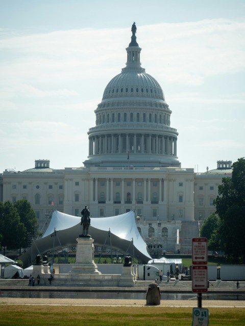 a view of the capitol building in washington d c