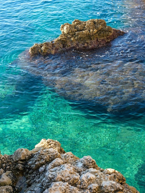 the water is crystal clear and crystal blue