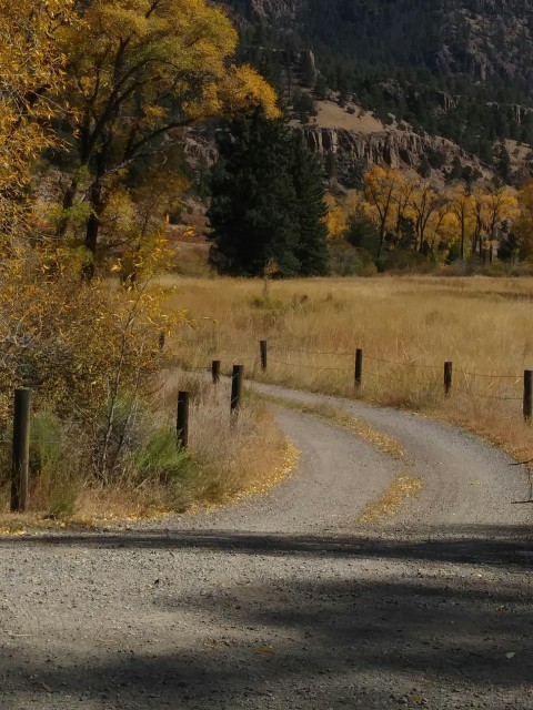 a truck is parked on the side of the road