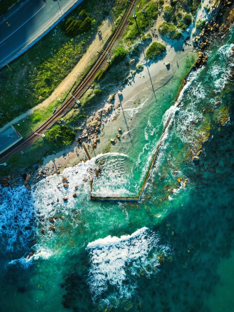 a river with a bridge over it