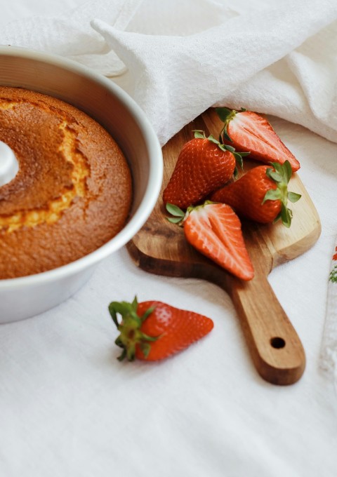 brown powder on white ceramic bowl