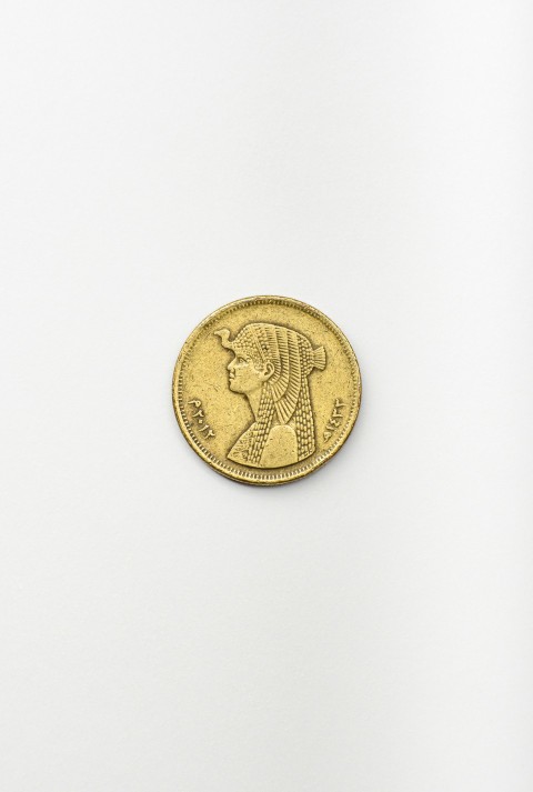 a coin with a design on it