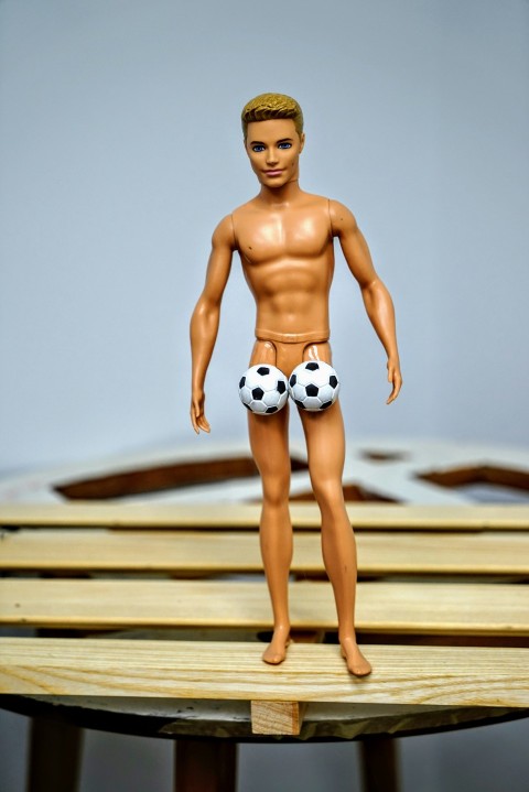 ken doll on brown surface