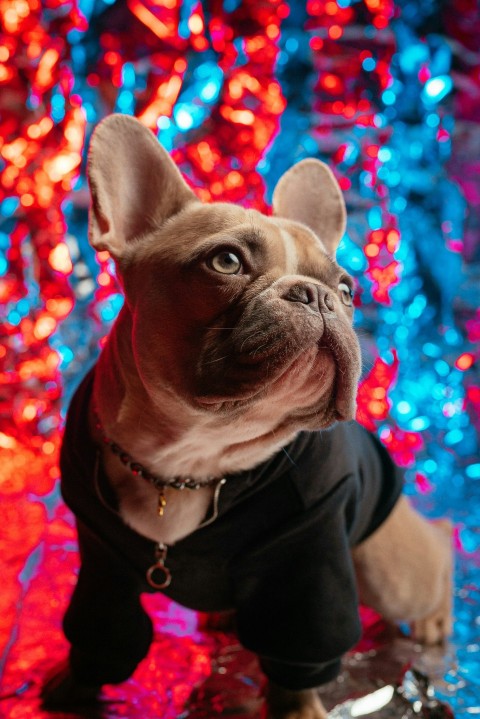 black and white french bulldog puppy