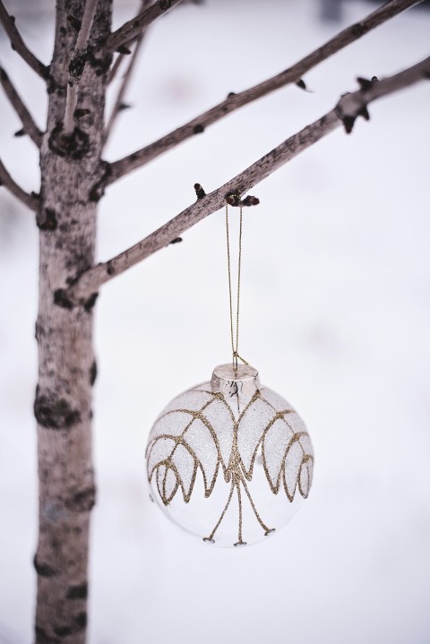 white christmas bauble