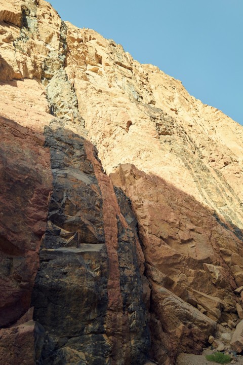 a cliff side with a staircase