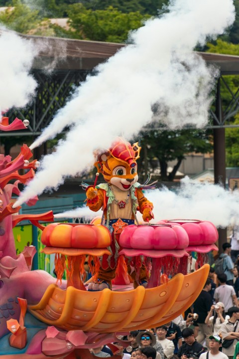 a float with a person on top of it