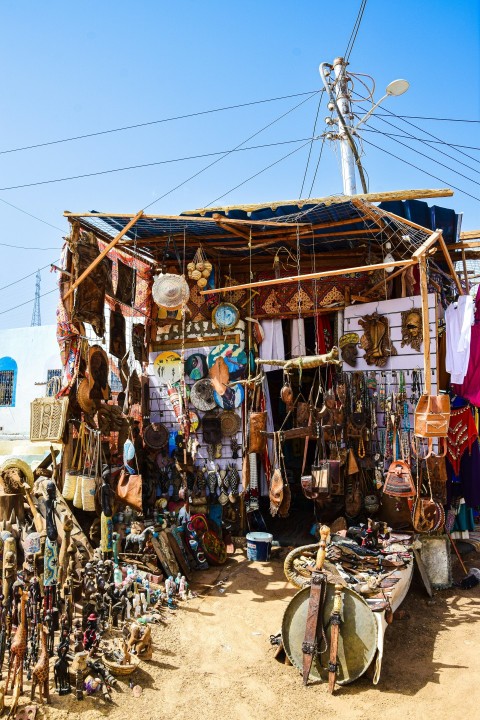 a shop with many clothes