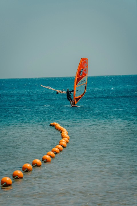 a person sailing on a boat