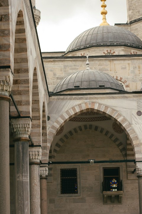 a view of a building with a large dome