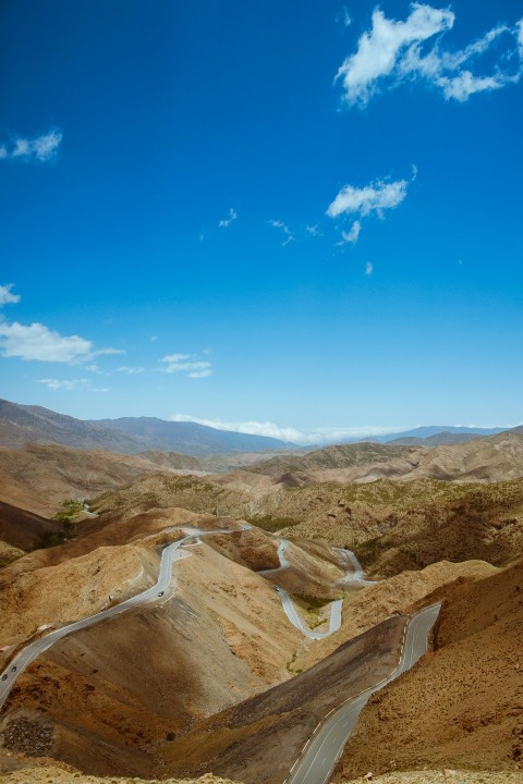 birds eye view photo of mountain peak