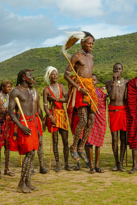 a group of people standing next to each other