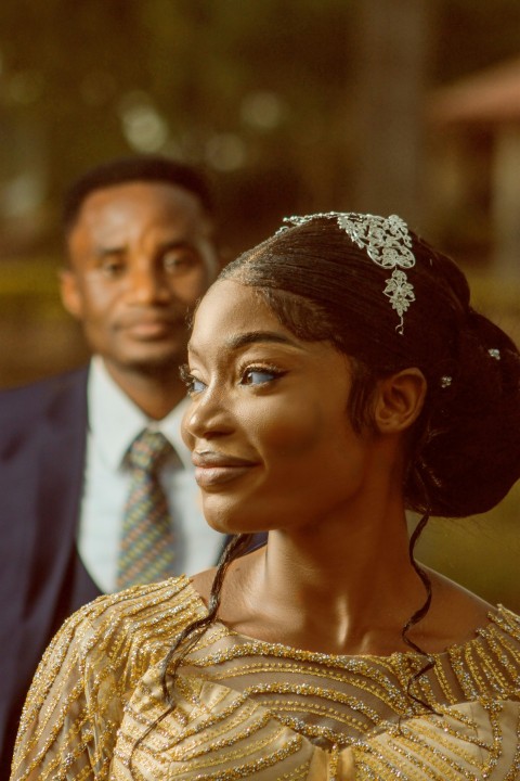 a man and a woman standing next to each other