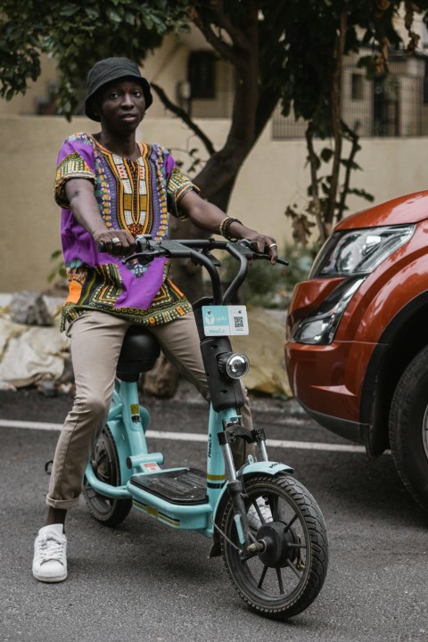 man riding bicycle