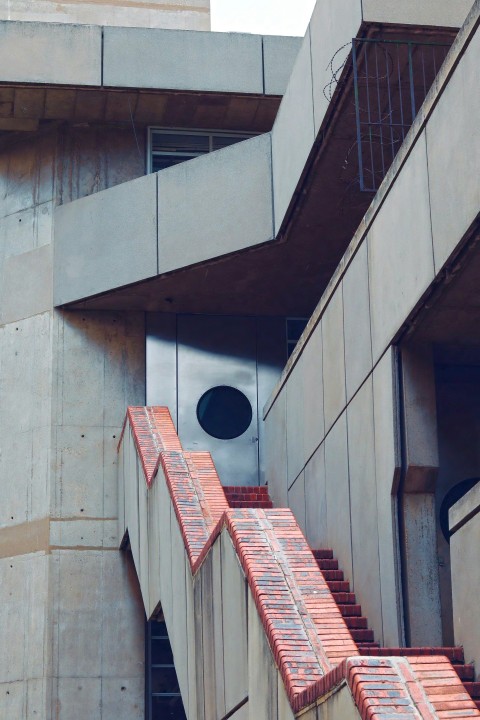 brown brick stairs