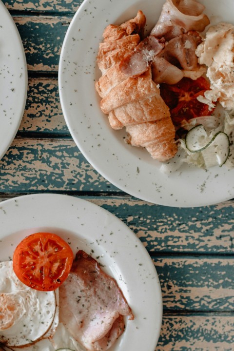 baked croissant on plate